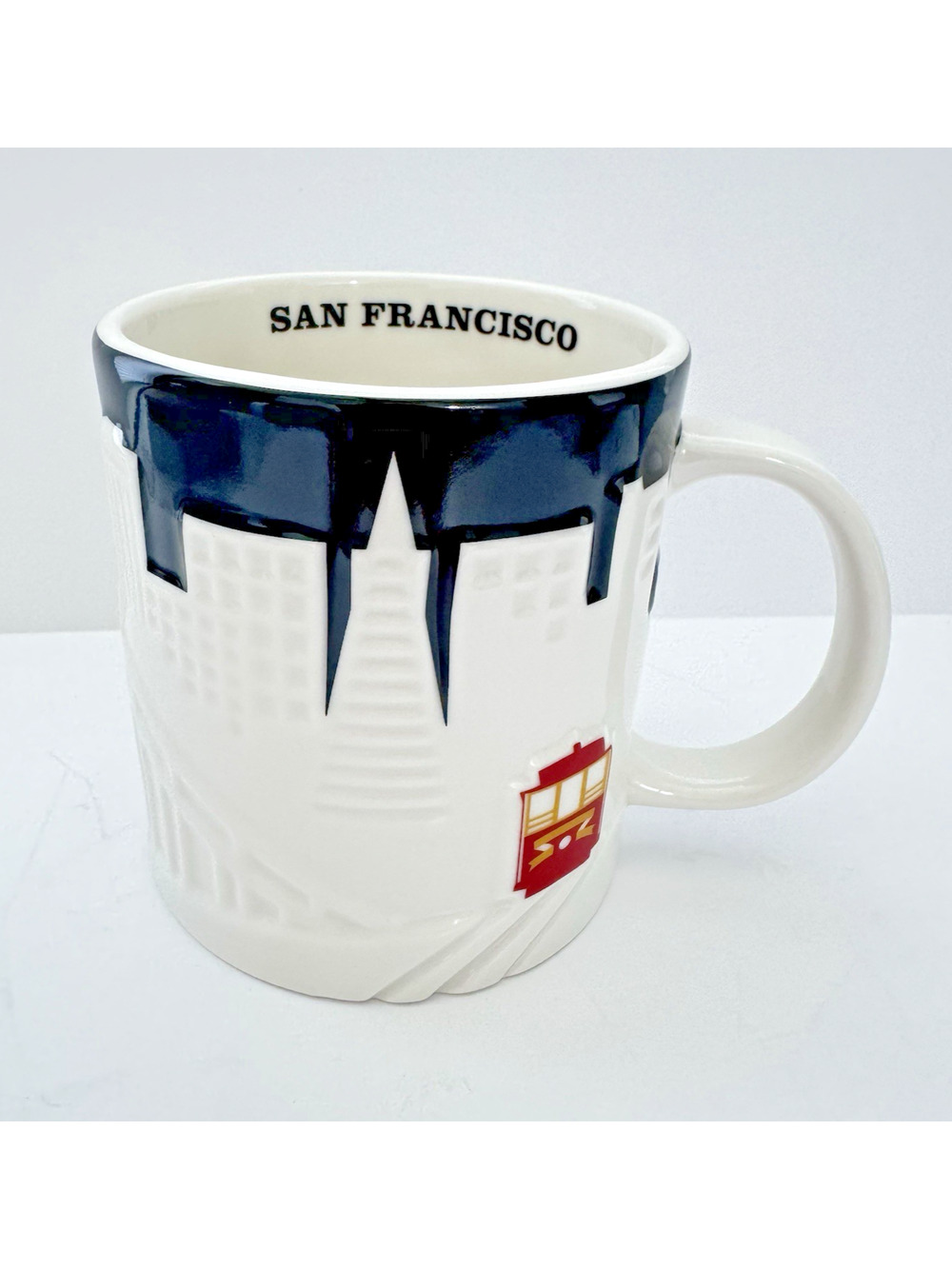 Starbucks SAN FRANCISCO Collector Series Relief Mug 2012 Trolly Cable Car 15oz